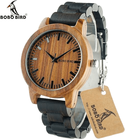 Bobo Bird Expedition Ebony Wood Watch W/ Dark Sandalwood - Relogio De Madeira Bobo Bird (600x600), Png Download
