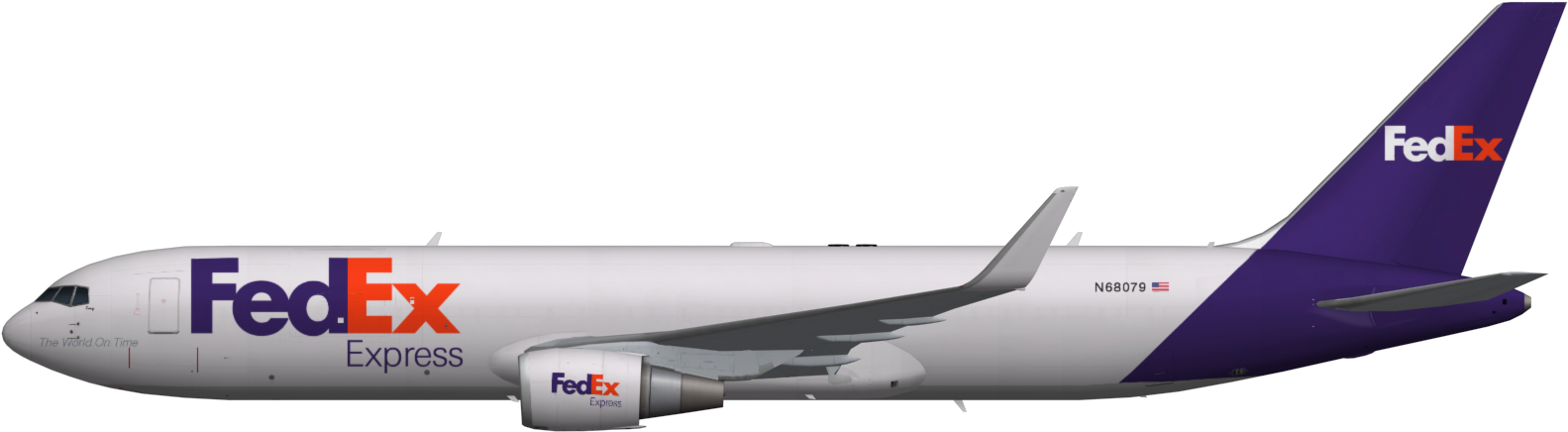 Fedex Express 767-300 - 737 Template (1600x490), Png Download