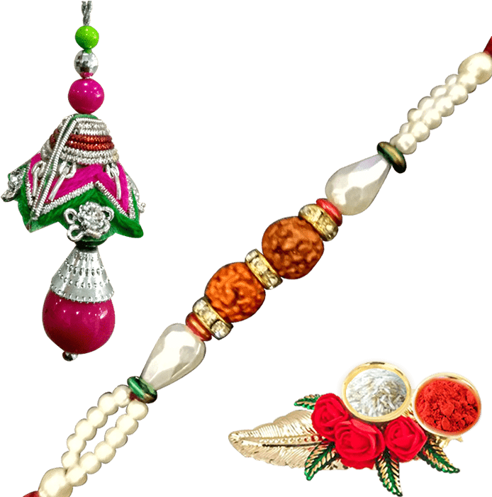Designer Exclusive Bhaiya Bhabhi Rakhi - Earrings (700x700), Png Download