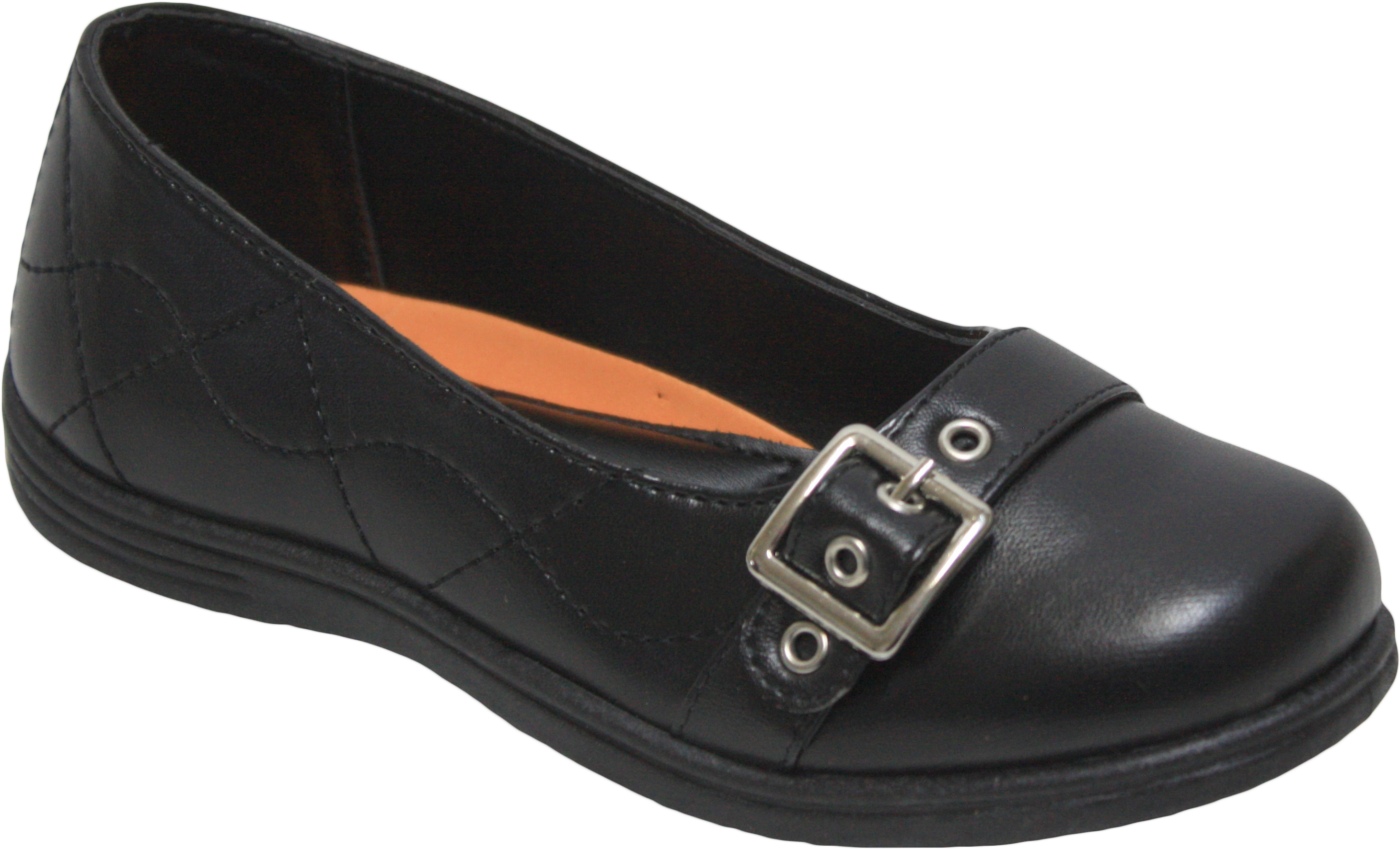 Girls School Shoes Black - Slip-on Shoe (2963x1834), Png Download
