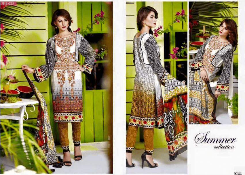 Falak Floral Embroidered Eid Collection - Silk (850x1000), Png Download