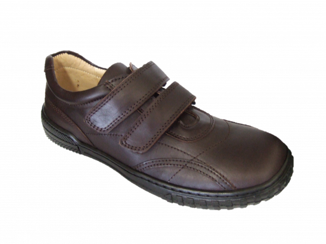 Petasil Veejay Brown Leather School Shoes - Slip-on Shoe (650x488), Png Download