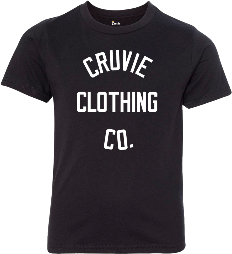 Cruvie Kids Tshirt Black Wht Ccc (1000x1000), Png Download