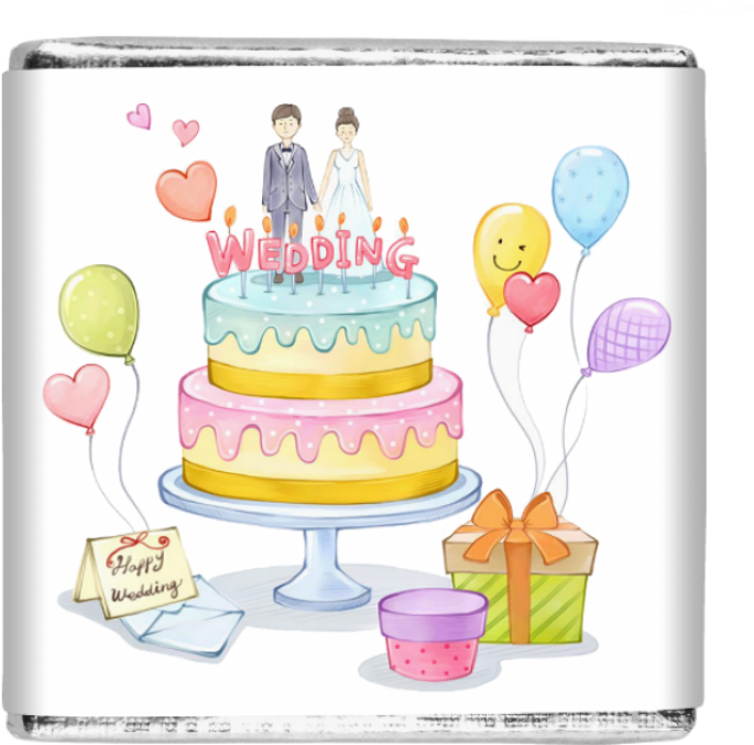25 X Colourful Happy Wedding Day - Wedding (800x800), Png Download