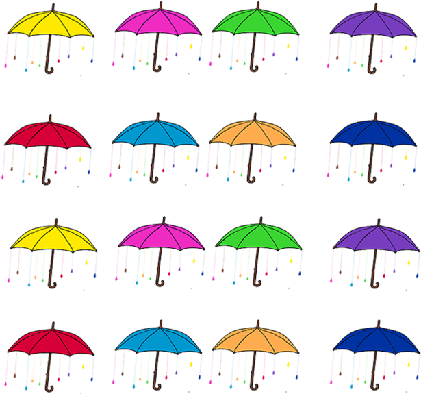 Colorful Rain Umbrellas Rain Digital Art Image Rain - Umbrella (800x600), Png Download
