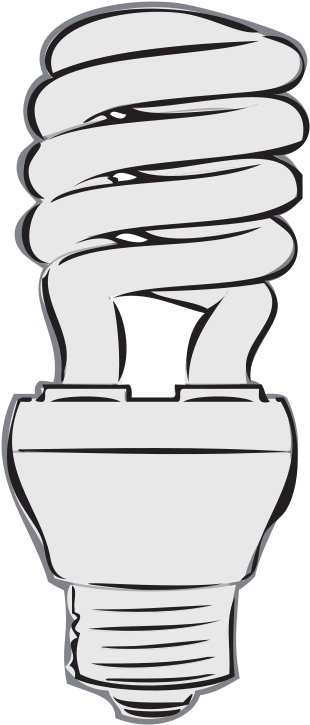 Download Free Printable Clipart And Coloring Pages - Curly Light Bulb Clipart (566x800), Png Download