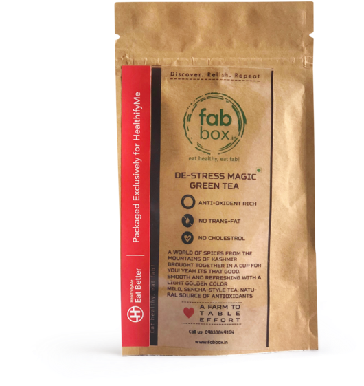 De Stress Magic Green Tea, Pack Of 2 - Paper Bag (600x600), Png Download