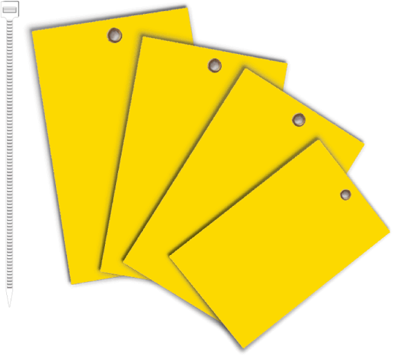 Yellow Write-on Vinyl Tag - Sign (600x520), Png Download