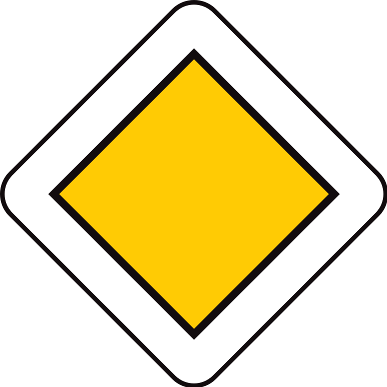 Belgian Road Sign B9 - Zeichen Für Rechter Winkel (768x768), Png Download