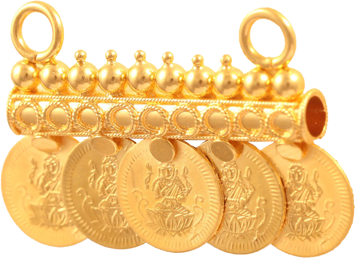 Lakshmi Coin Desing Gold Pendant - Coin (1024x768), Png Download