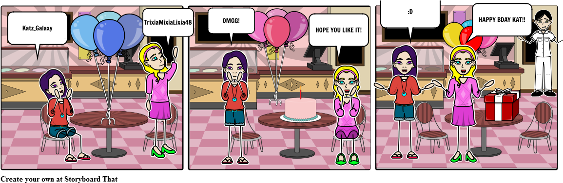 Katz Bday - Cartoon (1164x385), Png Download