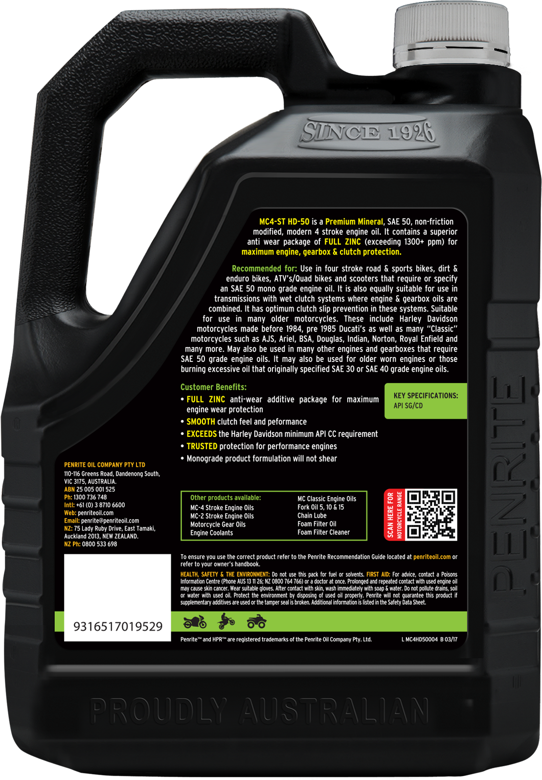 Package - 75w80 Gl4 Penrite (1164x2000), Png Download