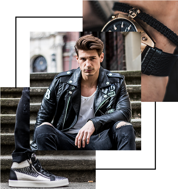 Pjilipp Laicher Contact Modern Gent Fashion Menswear - Leather Jacket (622x655), Png Download