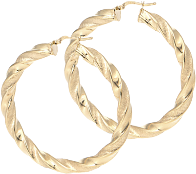 9ct Tight Twist Earrings - Body Jewelry (700x700), Png Download