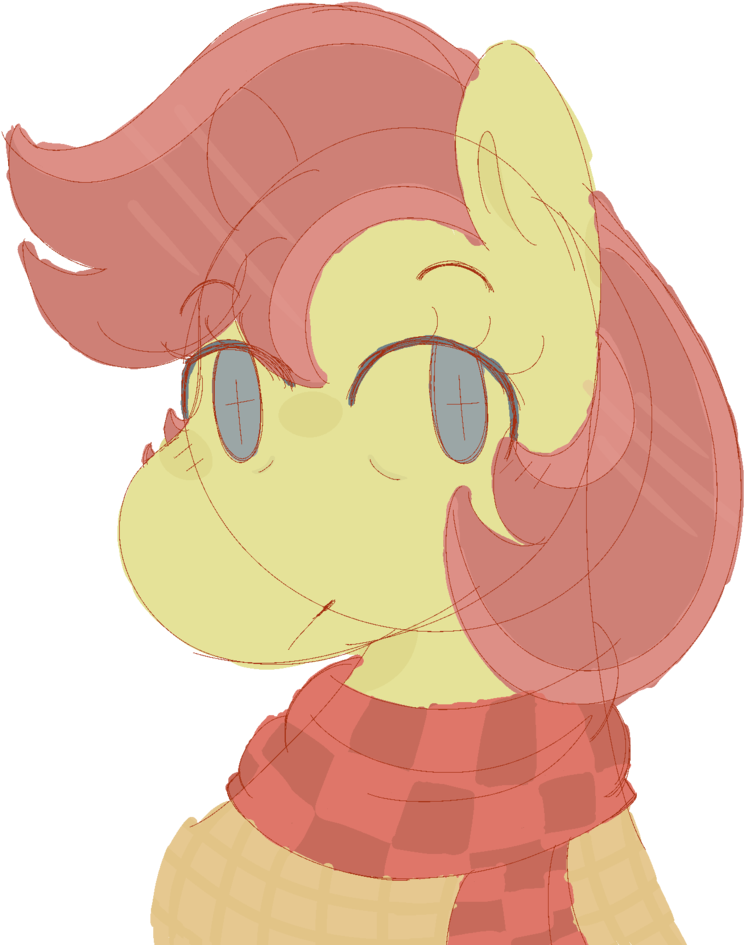 Punlad, Blue Eyes, Clothes, Colored Sketch, Earth Pony, - Cartoon (967x1024), Png Download