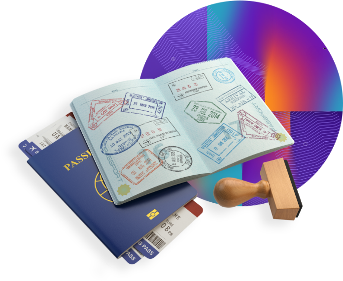 View Der Touristik's Story - Passport With Visa Stamp Hd (719x635), Png Download
