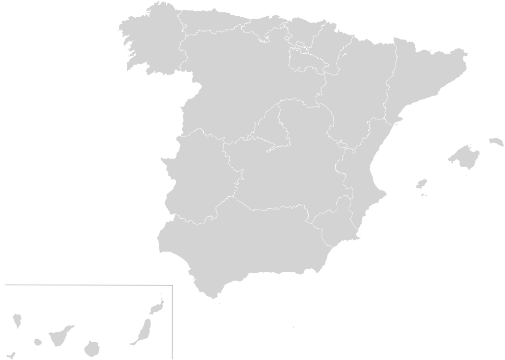 Spain Png - Spain Map Svg (1024x730), Png Download