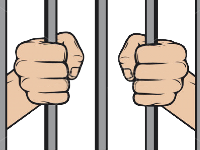 Prison Clipart Prisoner War - Clip Art Prison Bars Hands (640x480), Png Download