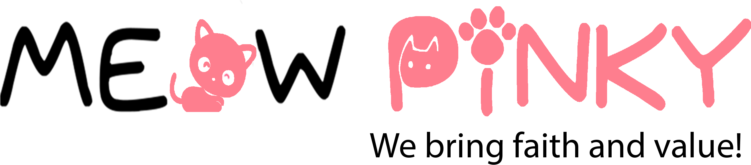 Meow Pinky Meow Pinky (2646x894), Png Download