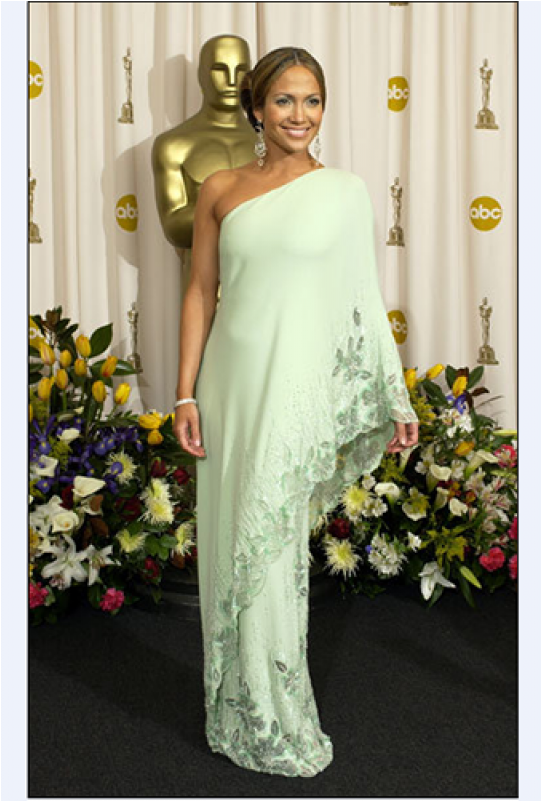 Jennifer Lopez One Shoulder Celebs Evening Gown Prom - J Lo Dress Oscar 2019 (800x800), Png Download