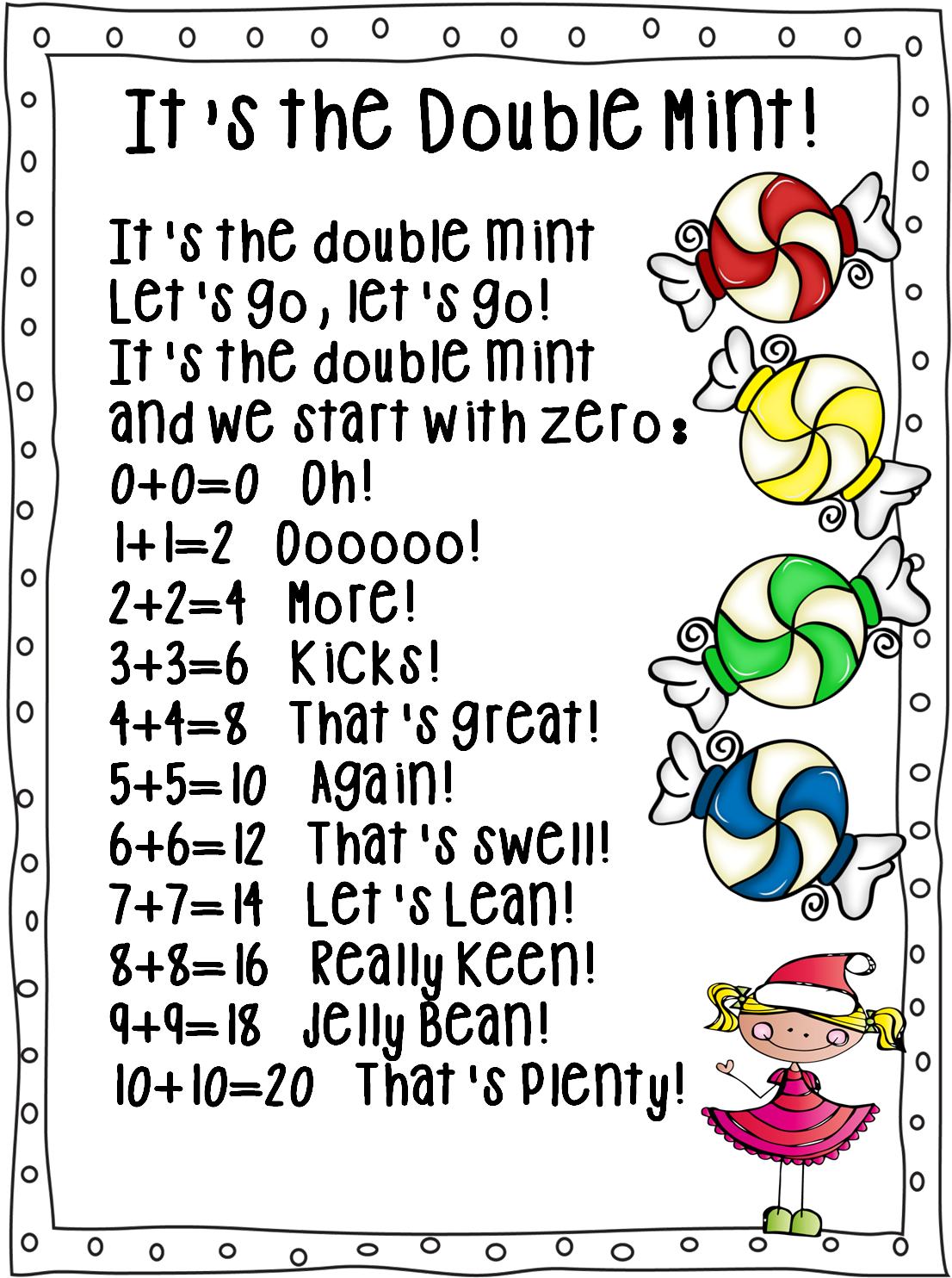 Double Mint Math Rap - Cartoon (1127x1502), Png Download