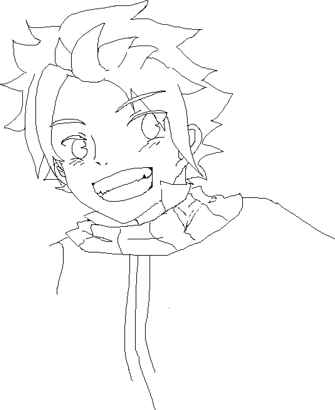Natsu Dragneel Not Done - Line Art (1400x1400), Png Download