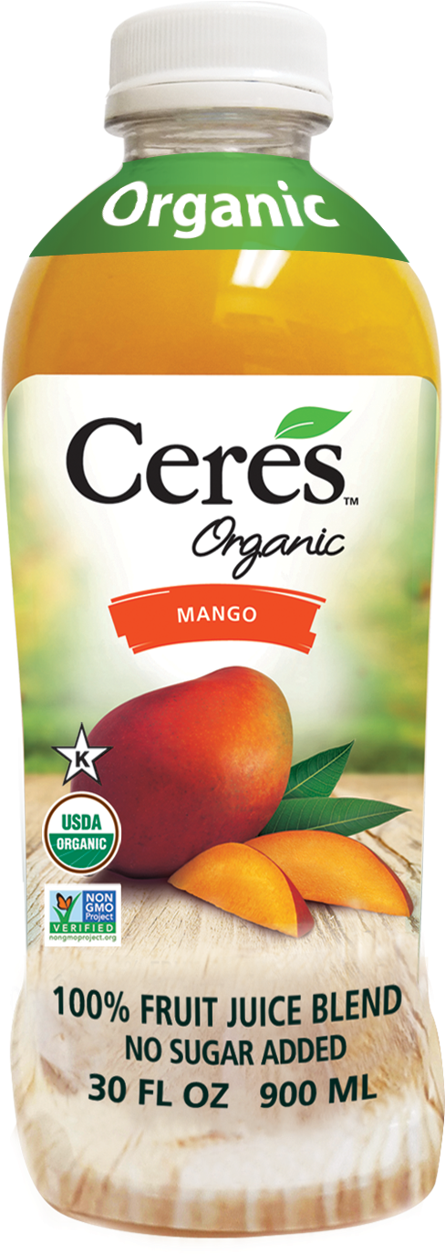 100% Mango Fruit Juice Blend - Juice (709x1417), Png Download