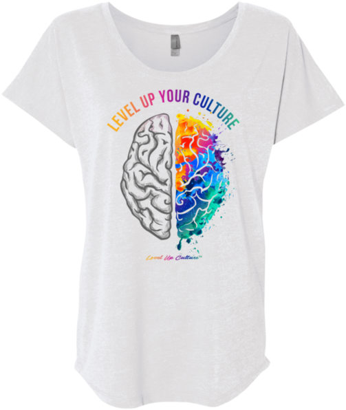 "level Up Your Culture" Women's T-shirt - Brain Hemispheres (600x600), Png Download