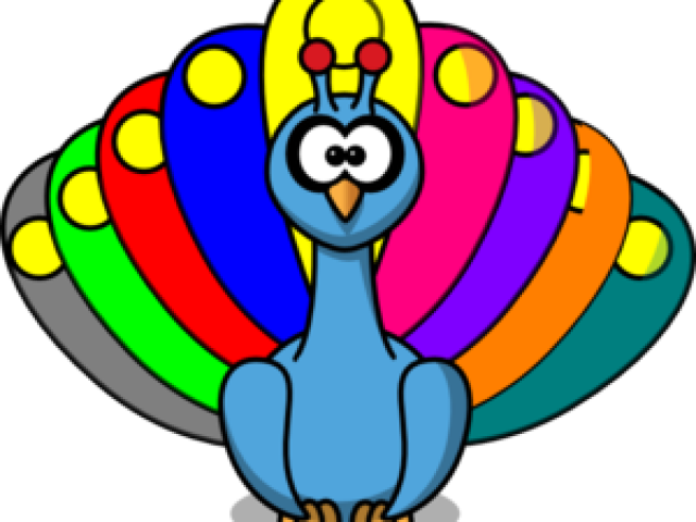 Peacock Cartoon (640x480), Png Download