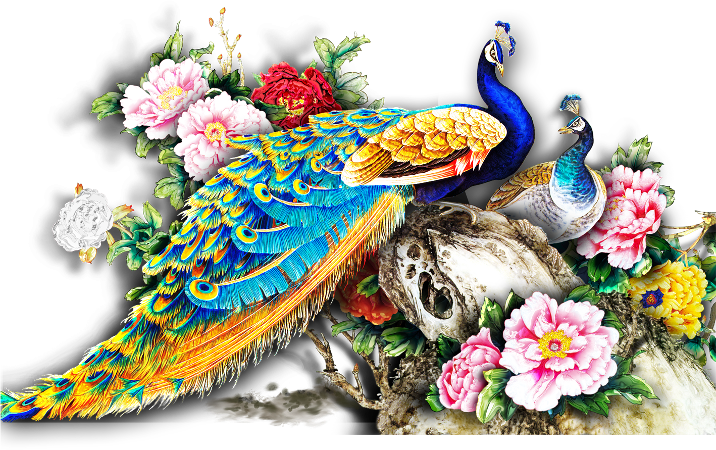 Wall Painting Mural Transprent Png Free (1417x1417), Png Download