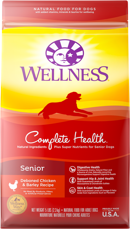 Lg 0b4c5d Ch Dry Senior 0 - Wellness Dog Food (800x800), Png Download