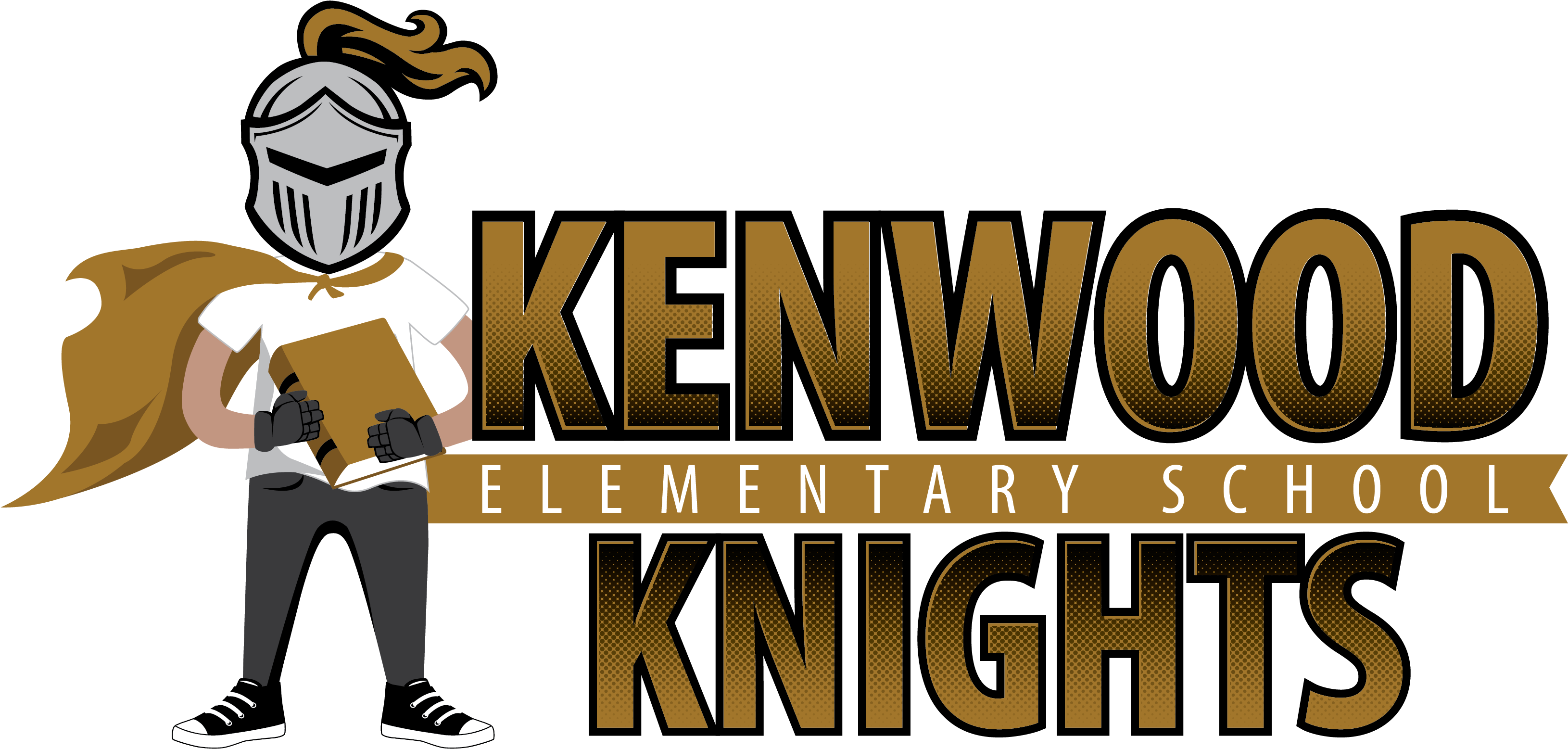 Kenwood Elementary Logo - Cartoon (3453x1801), Png Download