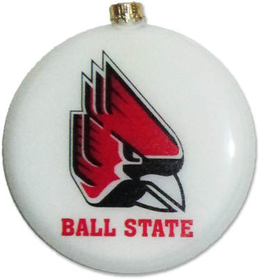 Flat Glass Ornament - Ball State Cardinals Clip Art (590x590), Png Download