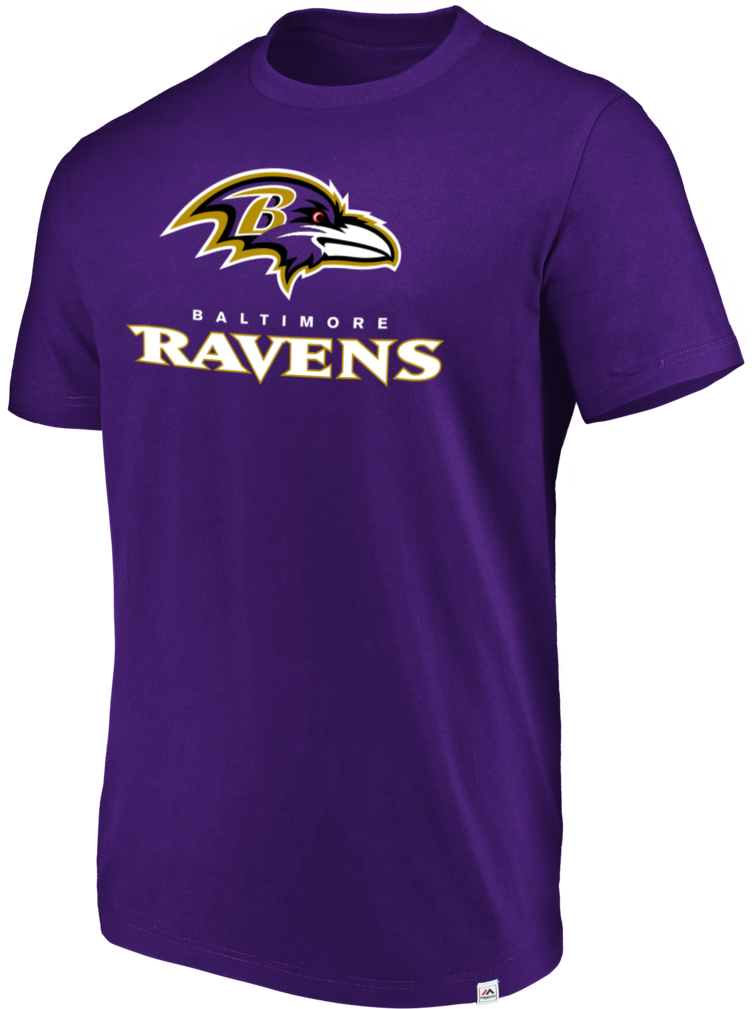 Baltimore Ravens Majestic Purple Flex Logo Tee Pro - Baltimore Ravens (1024x1024), Png Download