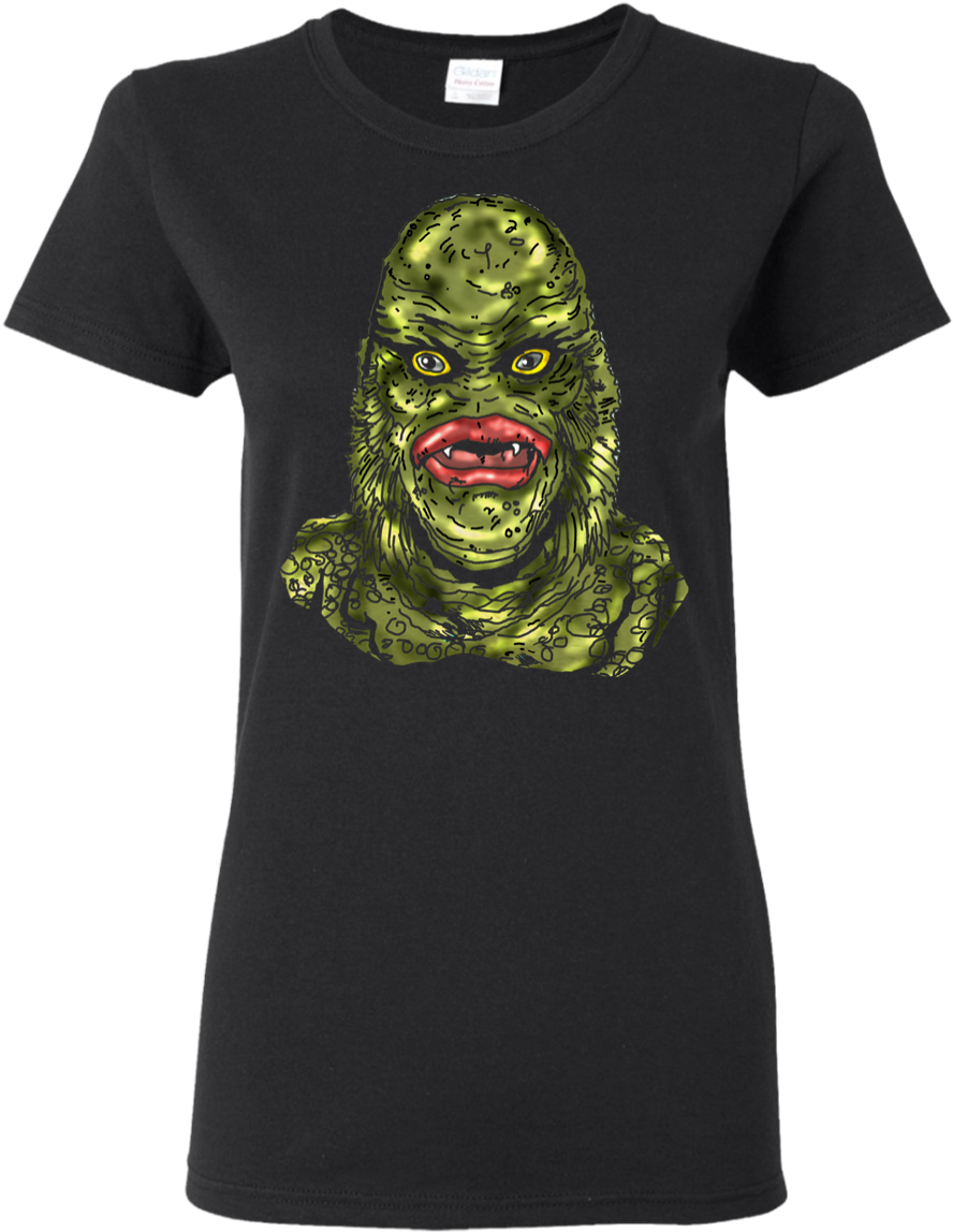 Creature Ladies' Black T-shirt - Shirt (1155x1155), Png Download