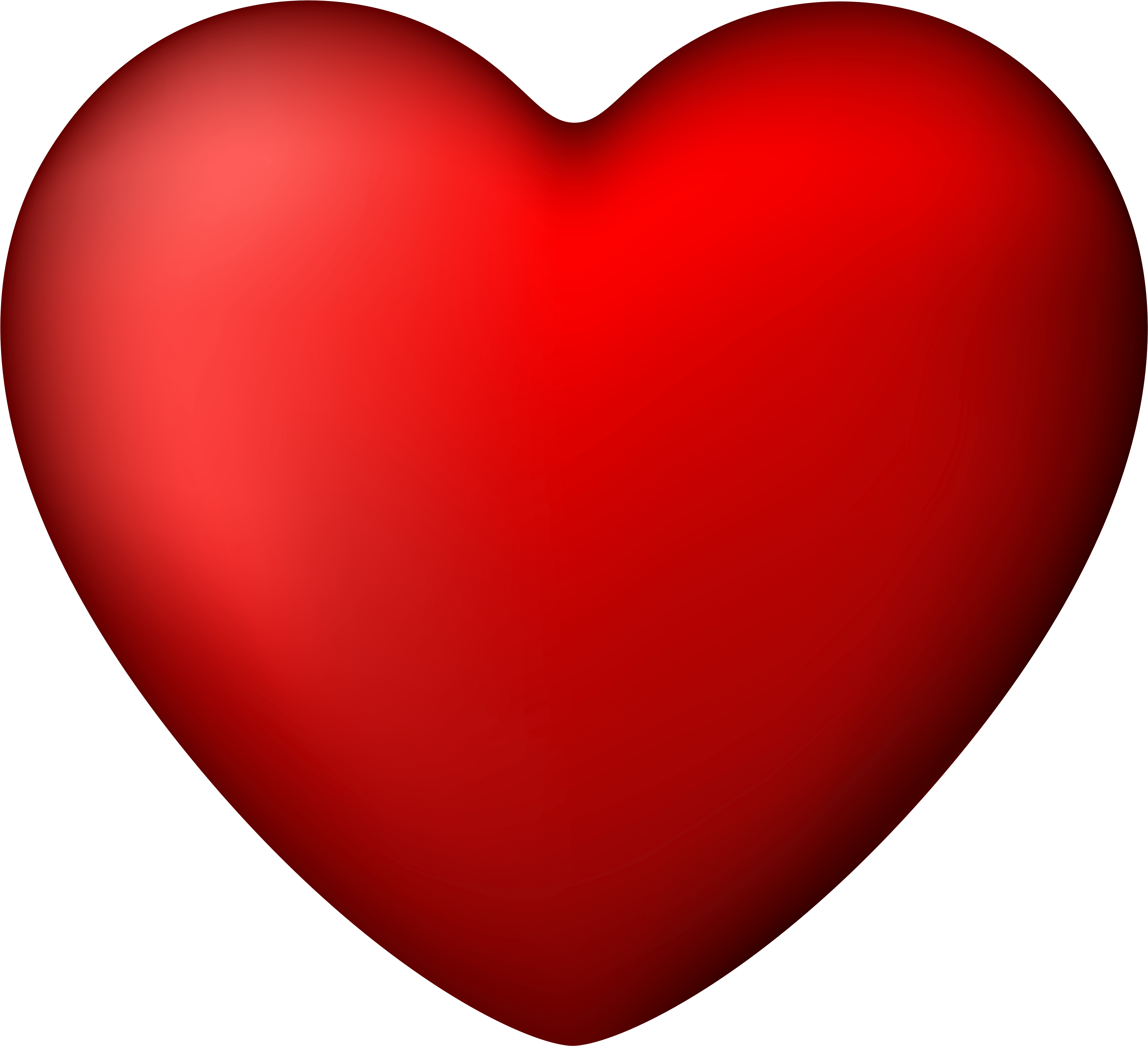 Transparent Red Heart Clip Art (8000x7280), Png Download