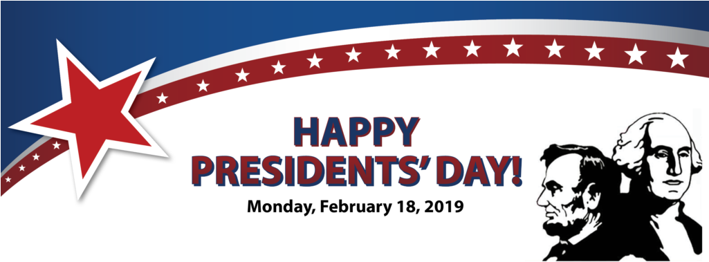 Presidents' Day, 2/18/19 - Happy Presidents Day 2017 (1024x395), Png Download
