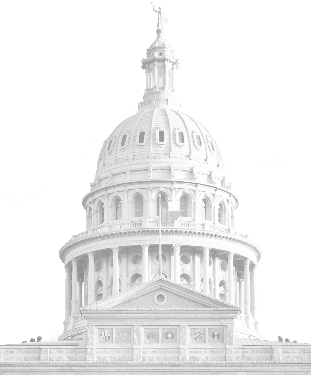Texas Capitol Dome - Texas State Capitol (1236x1520), Png Download