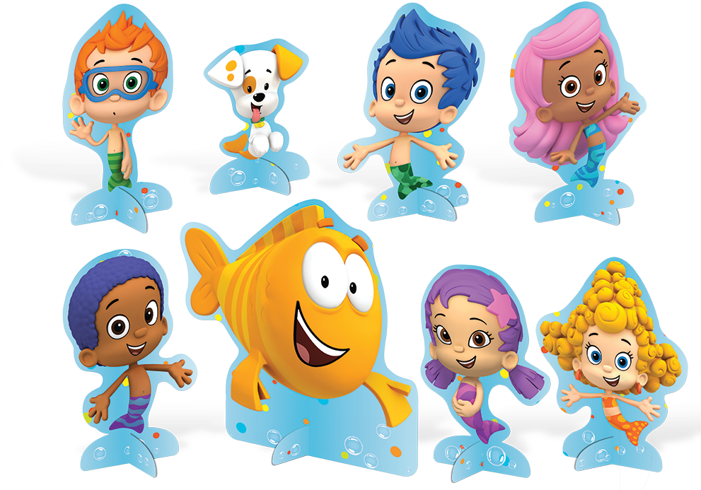 Decoração De Mesa Bubble Guppies (990x990), Png Download
