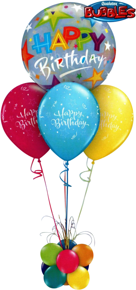 Birthday Stars Bubble Layer With Base - Birthday Stars (482x1024), Png Download