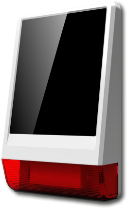 Popp Solar Outdoor Siren - Z Wave Solar Sirene (600x528), Png Download