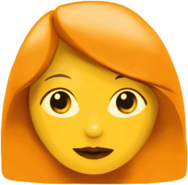 Download HD Ginger Woman Emoji Png Transparent Emoji Emoji Iphone
