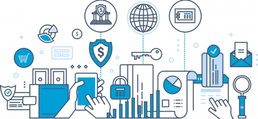 Free Png Download Financial Technology Transparent - Financial Transactions (850x391), Png Download