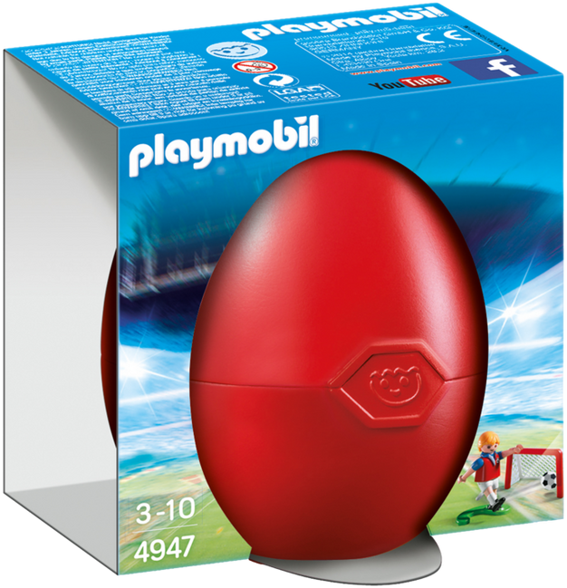 Soccer Player With Goal - 4947 Playmobil (940x658), Png Download