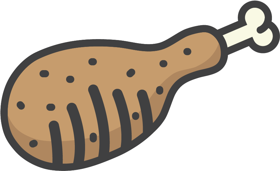 Grilled Chicken Leg Shirt - Illustration (901x901), Png Download