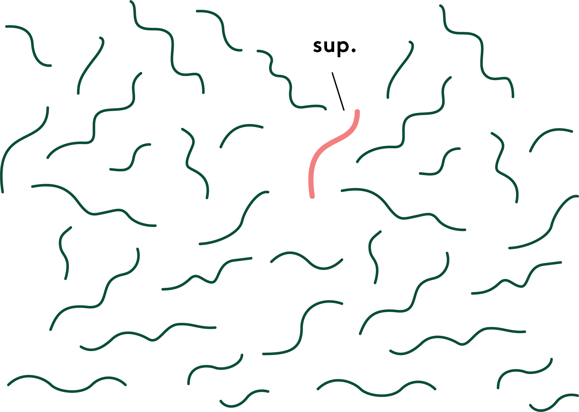 The Content Division Says Be The Pink Squiggle - Illustration (1873x1332), Png Download