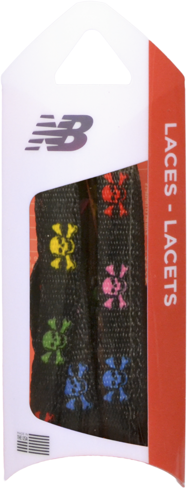 Nb 3/8"printed Multi Skull & Bones Shoelace - New Balance (416x1024), Png Download