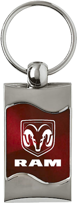 Au-tomotive Gold Ram Logo Rectangular Wave Burgundy - Keychain (800x800), Png Download