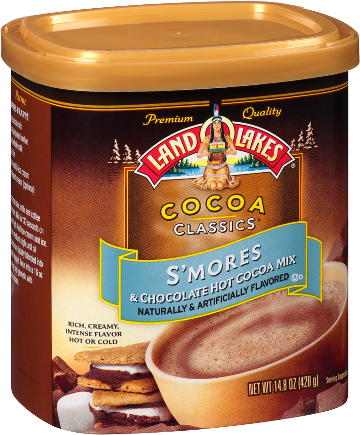 Land O Lakes® Canister Hot Cocoa Mix, S'mores, - Land O Lakes Hot Chocolate (900x900), Png Download