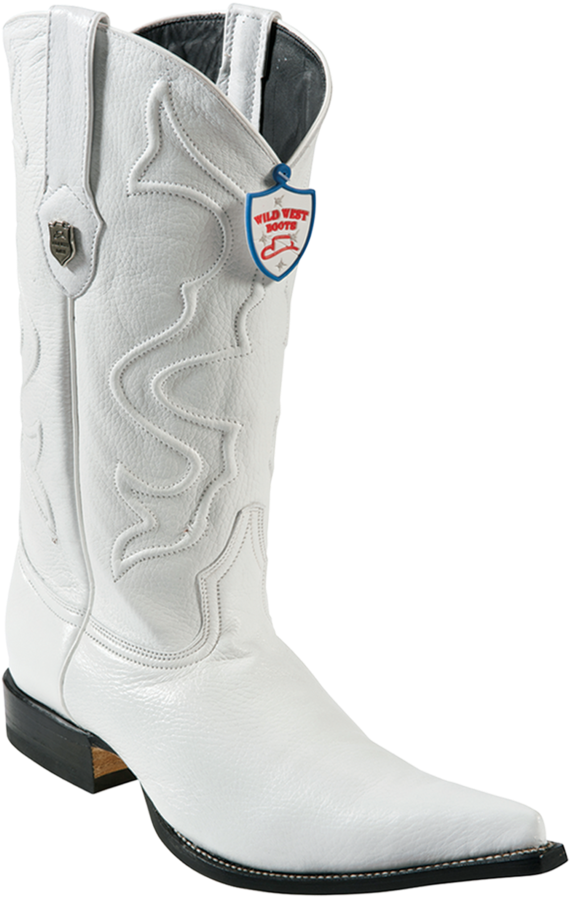 Wild West Boots Elk Leather 3x Toe - Cowboy Boot (580x902), Png Download
